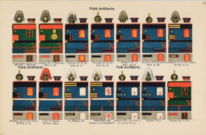 Imperial German Army infantry Waffenrock colours - period uniform plate