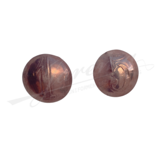A pair of shoulder buttons with Company number for bunte Rock